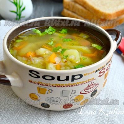 Гречневый суп без мяса